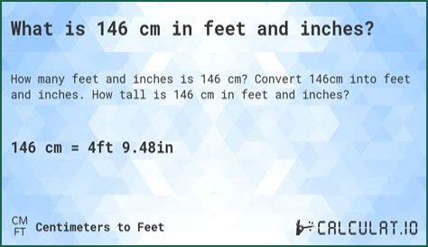 146 cm in feet (146 centimeters in feet)