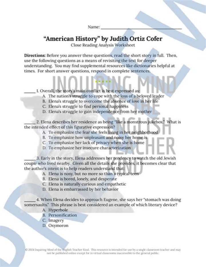 American History by Judith Ortiz Cofer | A Literary Journey