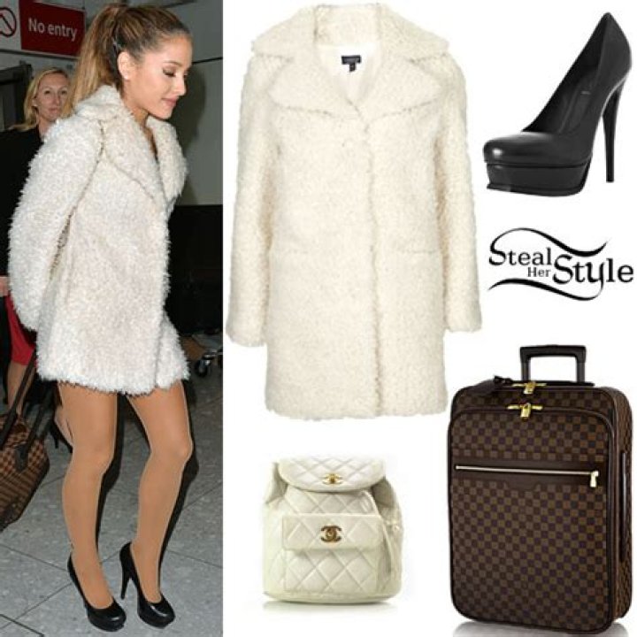 Ariana Grande: Fur Coat, Platform Pumps