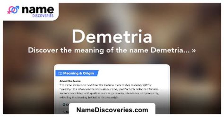 Demetria Meaning in English, Demetria Baby Name Origin Gender Meaning Pronunciation