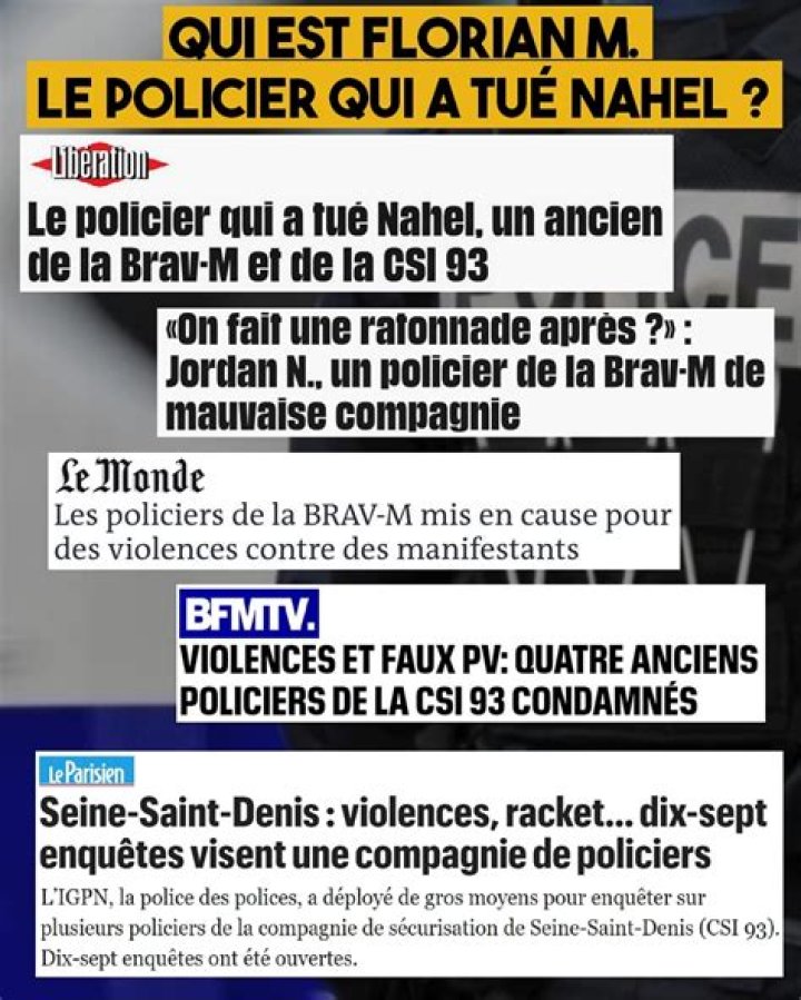 Qu'advient-il de Florian Menesplier, le policier impliqué dans le décès de Nahel ?